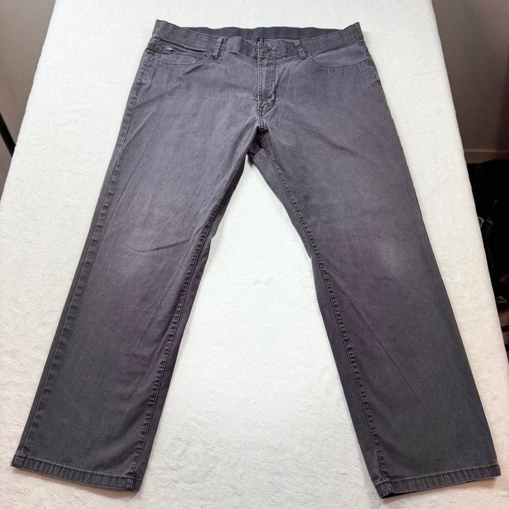 English Laundry Pants Mens 38x29 Charcoal‎ Grey Good Stretch 5-Pocket Chino
